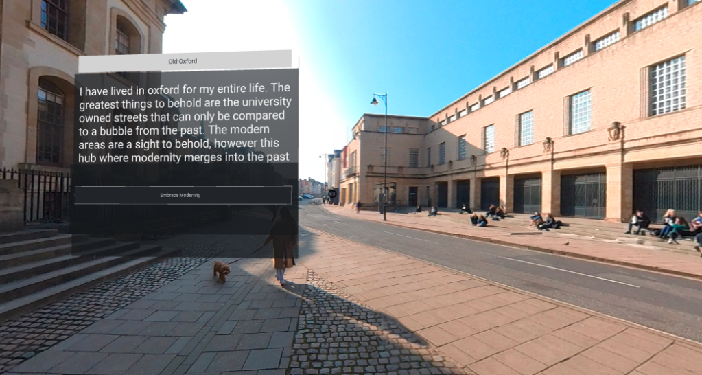 Still image from the Virtual Story by one of the Oxfordshire participants